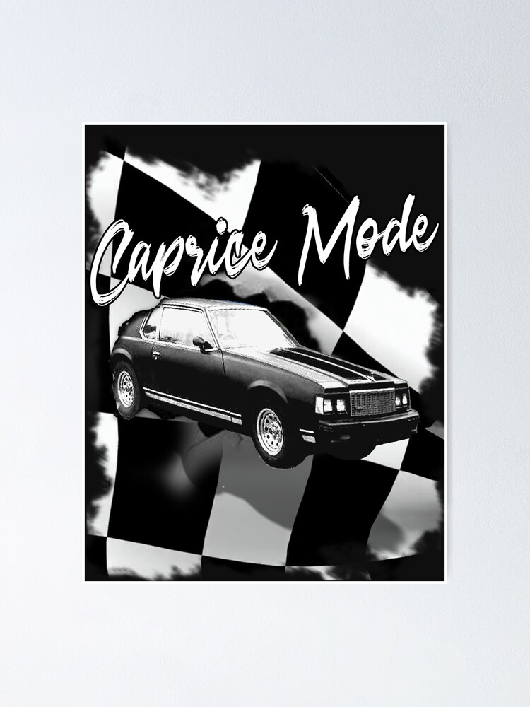 bad Validatie verdamping Landau Caprice Mode busting through Race Flag" Poster for Sale by  montezwalls | Redbubble
