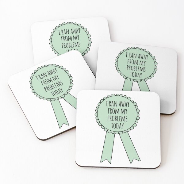 Item preview, I ran away from my problems today ribbon designed and sold by tinytoebeanz.