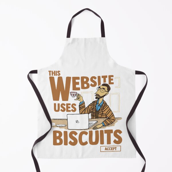 Item preview, This Website Uses Biscuits - Funny British Meme designed and sold by elijohn23.