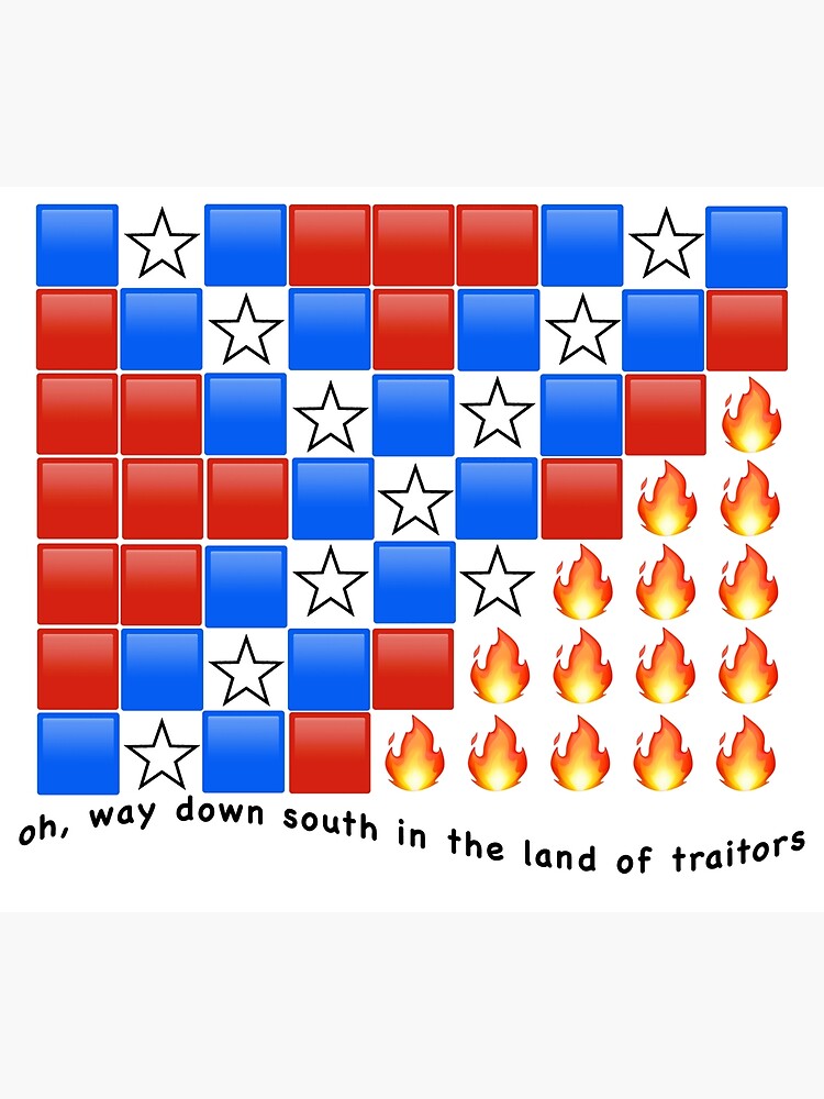 Burning Emoji Confederate Flag Framed Art Print For Sale By Fisherde   Flat,750x,075,f Pad,750x1000,f8f8f8 