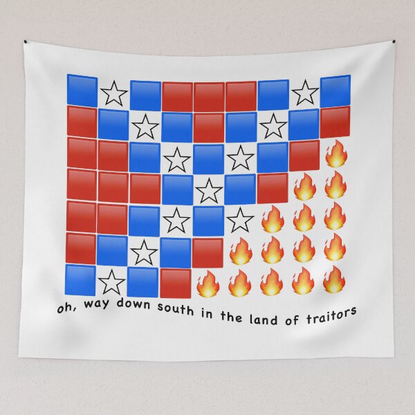 Item preview, burning emoji confederate flag designed and sold by fisherde.