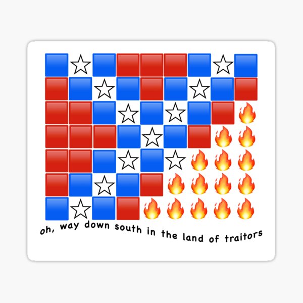 gay flag burning emoji