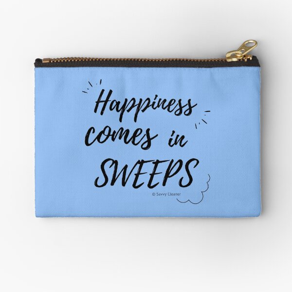 Happiness Comes in Sweeps Zipper Pouch