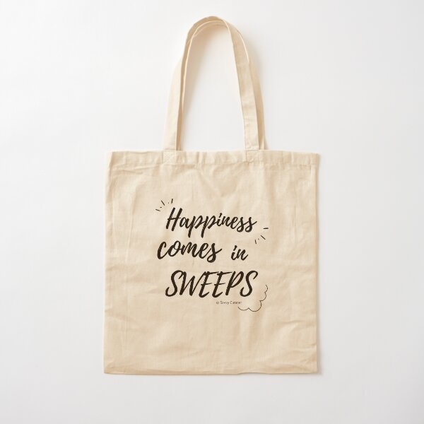 Happiness Comes in Sweeps Cotton Tote Bag