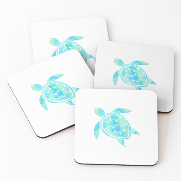 Item preview, Blue and Green Watercolor Turtle designed and sold by EuropaPrints.