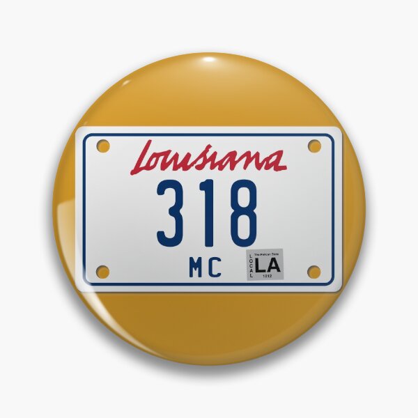 Item preview, Louisiana Motorcycle License Plate 318 (Area Code 318) designed and sold by SRnAC.