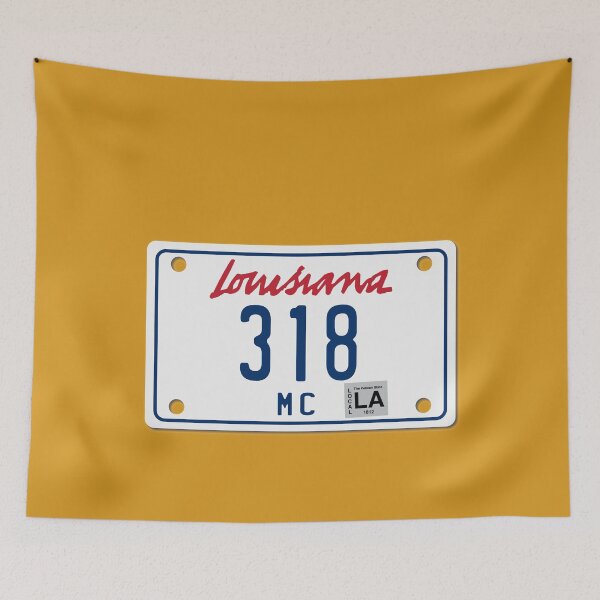 Item preview, Louisiana Motorcycle License Plate 318 (Area Code 318) designed and sold by SRnAC.