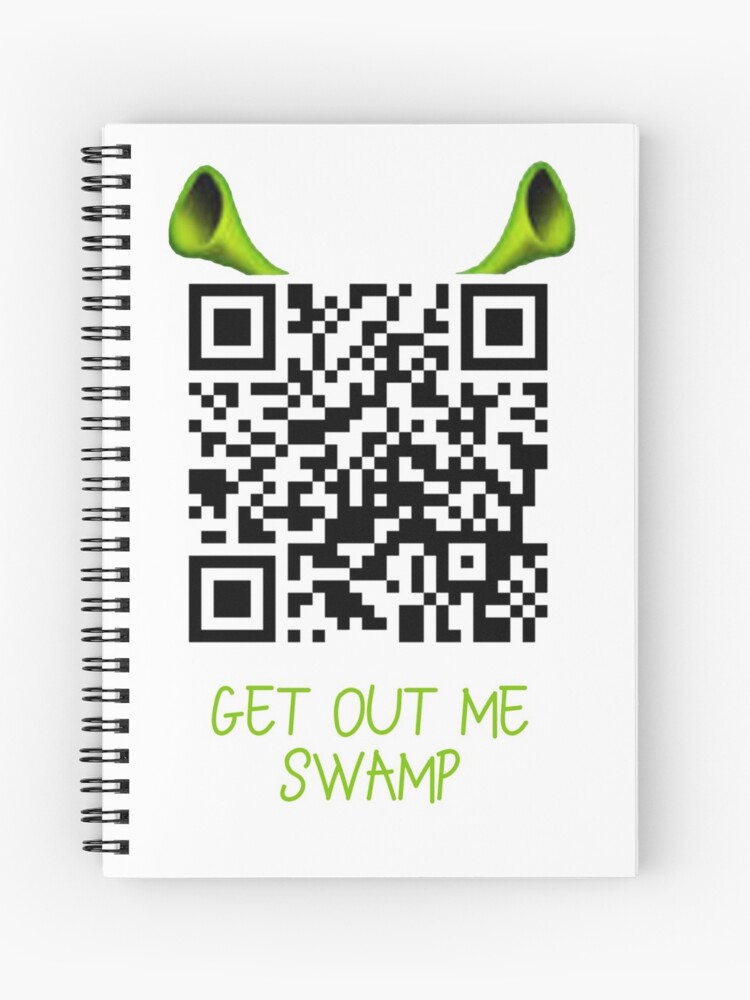 Rick Roll Link QR Code Spiral Notebook for Sale by magsdesigns