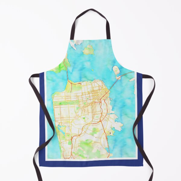 Artikelvorschau, San Francisco Karte Kunstdruck in Aquarell entworfen und verkauft von randomorder.