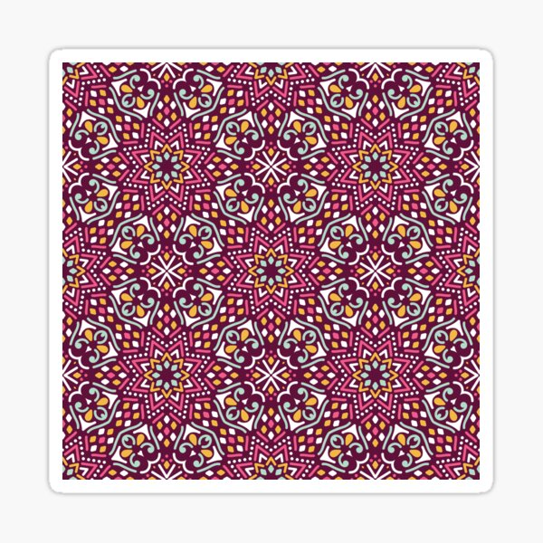 Boho Pink Mandala  Sticker