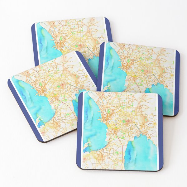Item preview, Metro Manila Map Art Print in Watercolor designed and sold by randomorder.