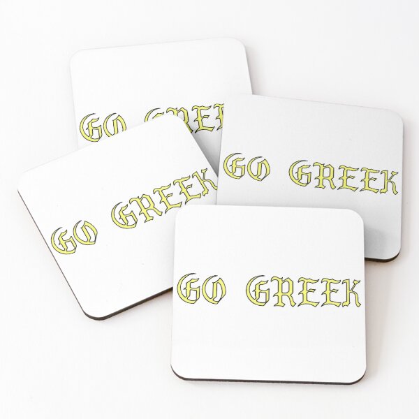 Item preview, GO GREEK YELLOW STICKER designed and sold by ava-olivia.