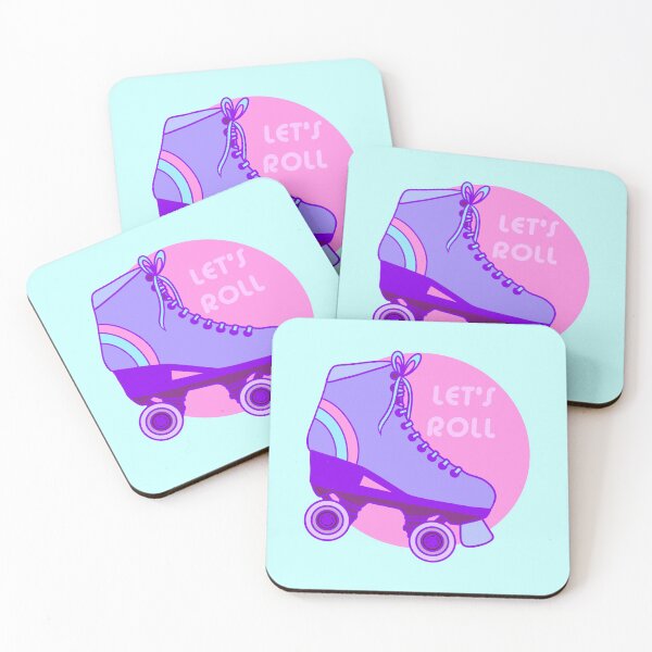 Item preview, Let's Roll | Rollerskating | Bubblegum Pink & Purple designed and sold by hiwattcreative.