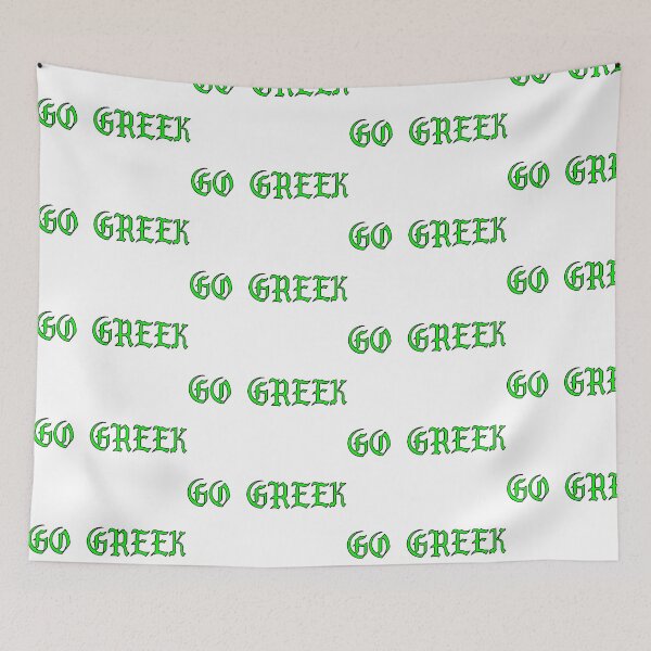 Item preview, GO GREEK NEON GREEN STICKER designed and sold by ava-olivia.