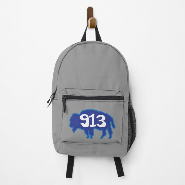 Item preview, Hand Drawn Kansas Buffalo 913 Royal Blue designed and sold by itsrturn.