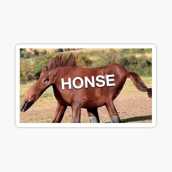 Man Horse By Ocean Meme Sticker By Makothewizard Redbubble