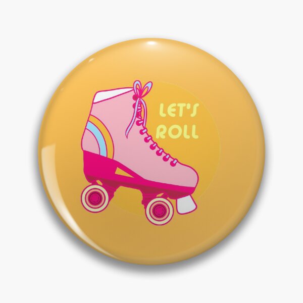 Item preview, Let's Roll | Rollerskating | Hot Pink & Orange designed and sold by hiwattcreative.