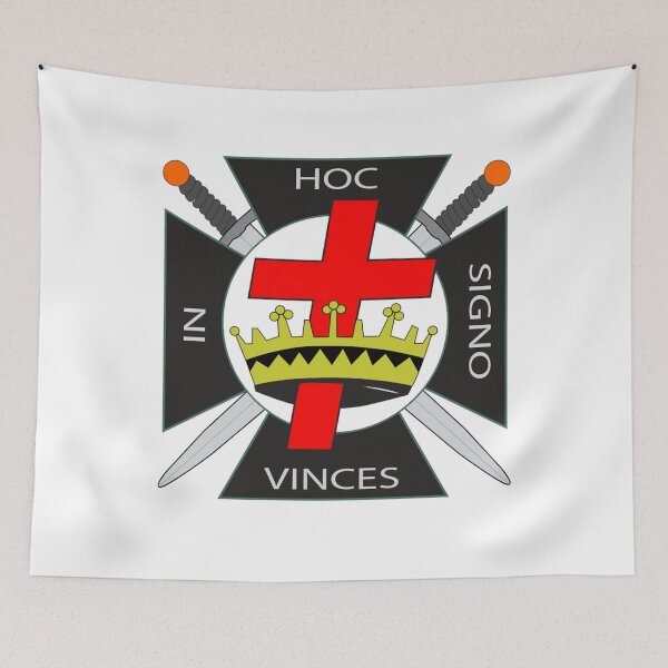Item preview, Freemasons Masonic York Rite In Hoc Signo Vinces in red and Black designed and sold by Ataraxia  Apparel.