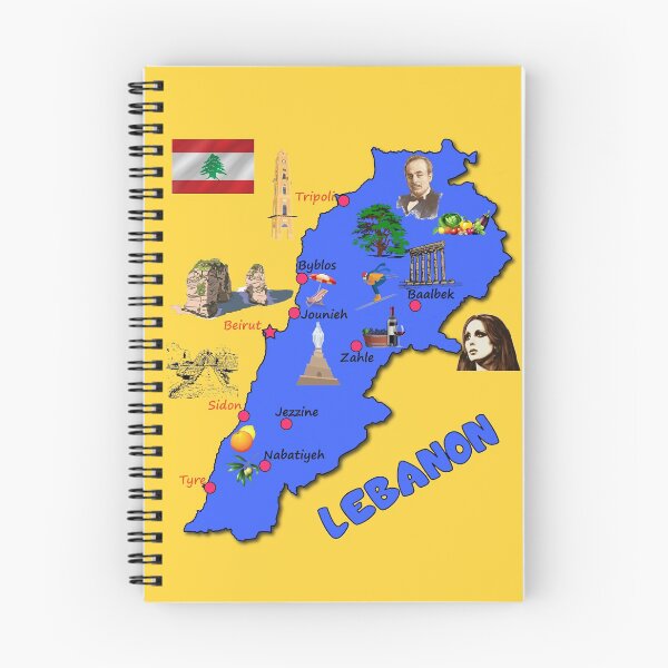 Item preview, Lebanon map, major cities names flag Lebanese symbols and landmarks خارطة لبنان  designed and sold by mashmosh.
