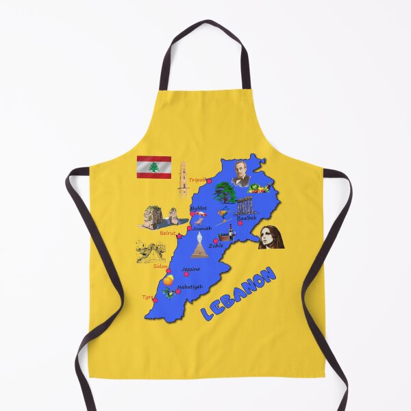 Item preview, Lebanon map, major cities names flag Lebanese symbols and landmarks خارطة لبنان designed and sold by mashmosh.