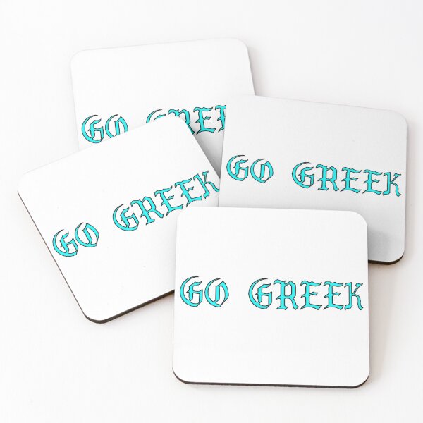 Item preview, GO GREEK NEON BLUE STICKER designed and sold by ava-olivia.