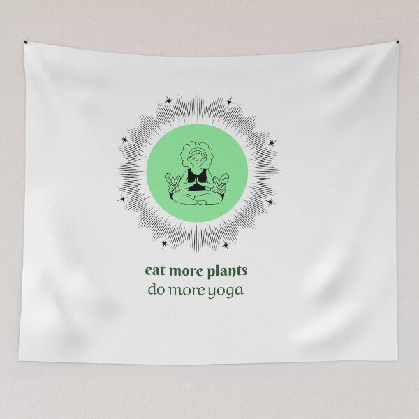 Item preview, eat more plants do more yoga designed and sold by helkav.