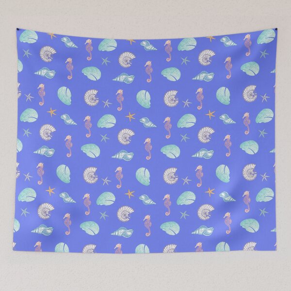Item preview, Cute Ocean Creatures Sea Horse Sea Shells Star Fish designed and sold by LordAudes.