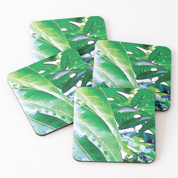 Item preview, Cropped tropical breadfruit leaves designed and sold by Shawn Melbourne.
