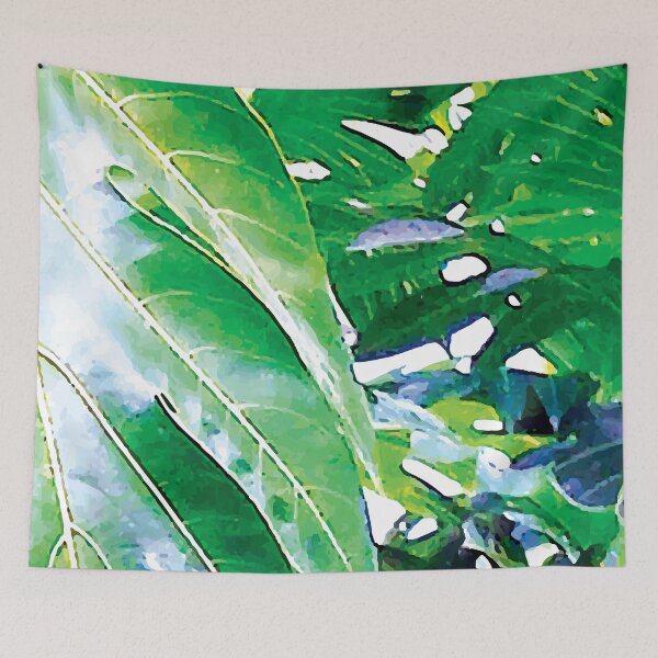 Item preview, Cropped tropical breadfruit leaves designed and sold by Shawn Melbourne.