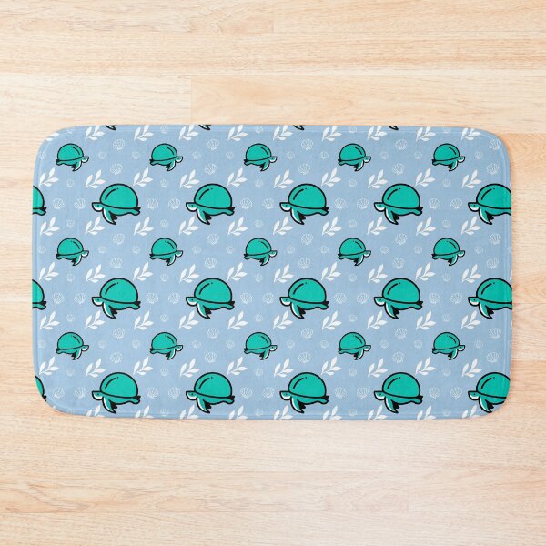 Item preview,  Green Turtle Tortoise Seashell light pastel sky blue background designed and sold by BabyPaws.