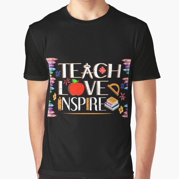 Item preview, Teach Love Inspire Mask Teacher Face designed and sold by kirsticharles.