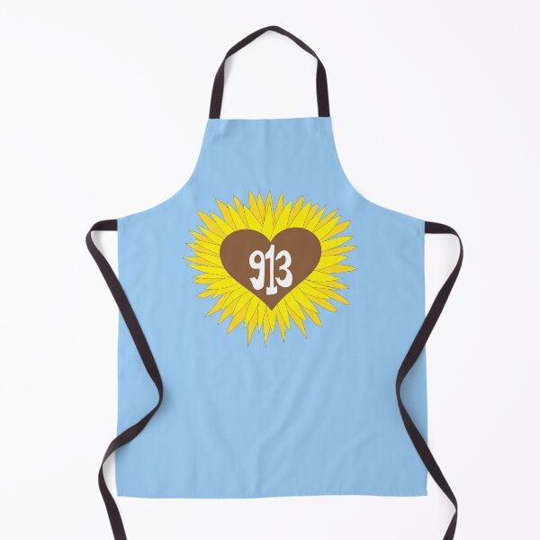 Item preview, Hand Drawn Kansas Sunflower Heart 913 Area Code designed and sold by itsrturn.