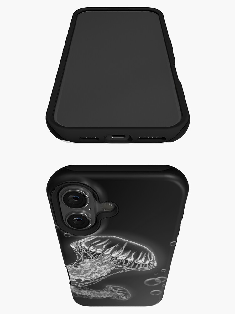Imagen 3 de 4, Funda de iPhone con la obra Medusas - Lineart blanco sobre negro, diseñada y vendida por SuspendedDreams.