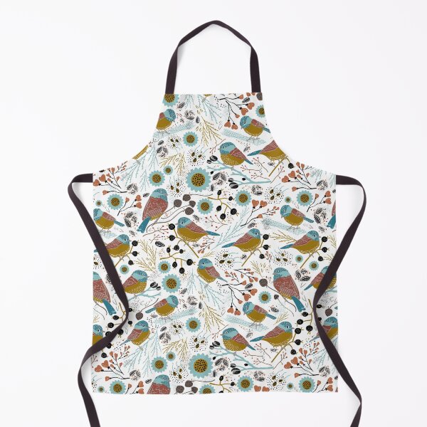 Item preview, Gold, Teal, & Rust Chickadee Floral designed and sold by StudioPosies.