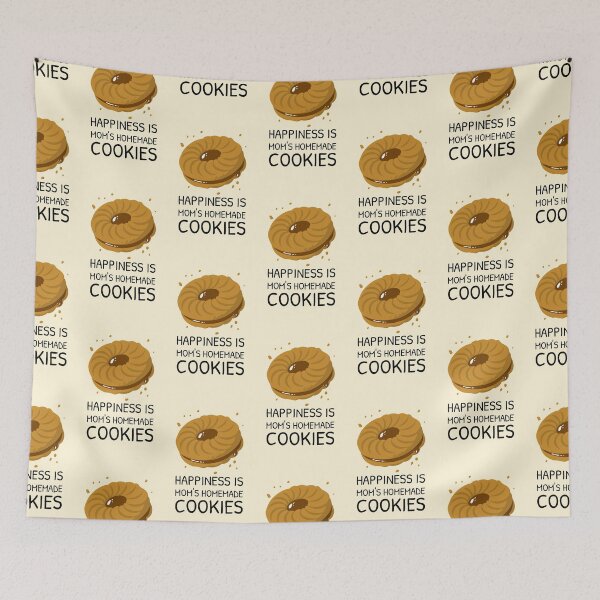 Item preview, Happiness is Mom’s Homemade Cookies Chocolate Biscuit designed and sold by Telle Garcia.