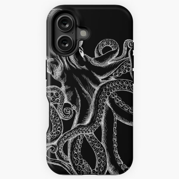Aperçu de l'œuvre Octopus White Line Art créée et vendue par SuspendedDreams.