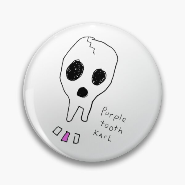 Item preview, Purple Tooth Karl Skull designed and sold by EshaGupta.