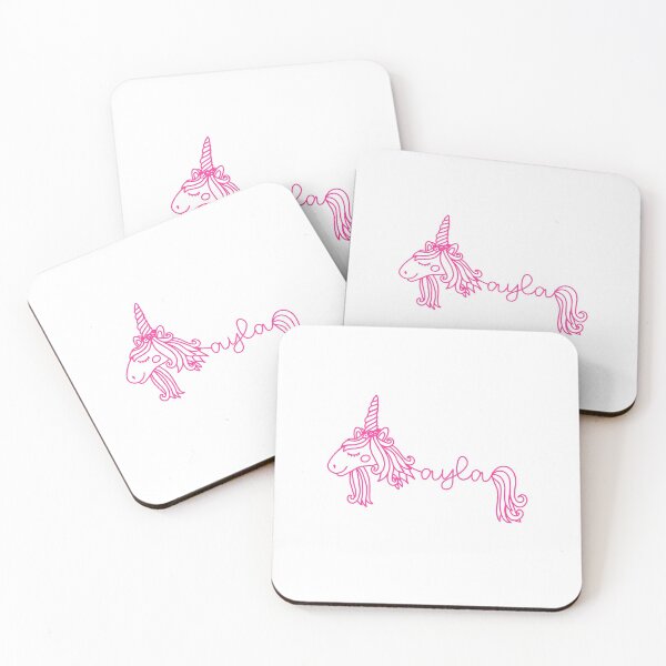 Item preview, Ayla Pink Unicorn Personalized Girl Name designed and sold by JaneApril.