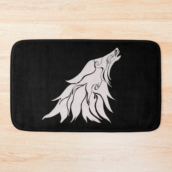 Item preview, White Tribal Wolf Head designed and sold by JBrass.