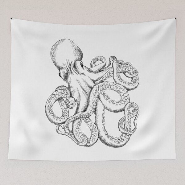 Item preview, Octopus Line Art designed and sold by SuspendedDreams.