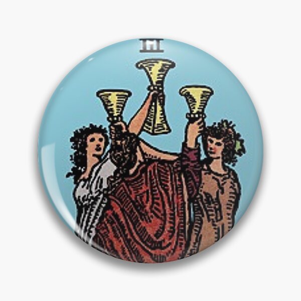 Aperçu de l'œuvre Carte de tarot Trois de Coupes créée et vendue par Blondshell.