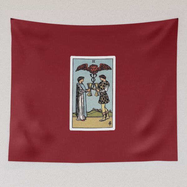 Item preview, Two of Cups tarot card designed and sold by Blondshell.