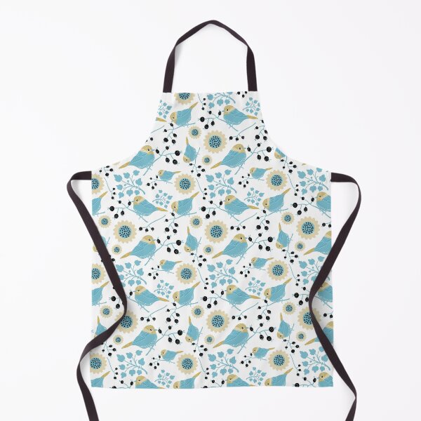 Item preview, Gold & Blue Chickadee Floral designed and sold by StudioPosies.
