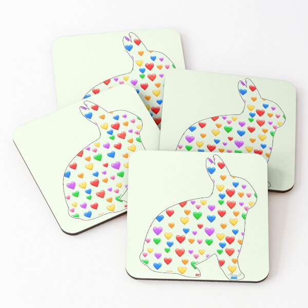 Item preview, Hearts and a Green Bunny  designed and sold by Intriguing Eclectives by Janelle  K.