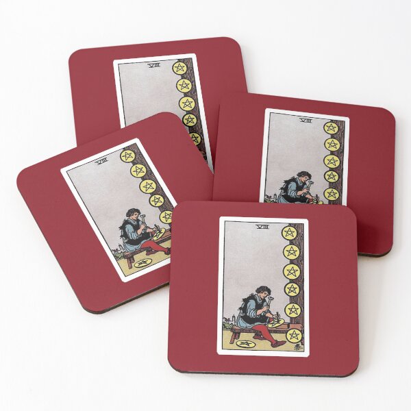 Item preview, Eight of Pentacles tarot card designed and sold by Blondshell.