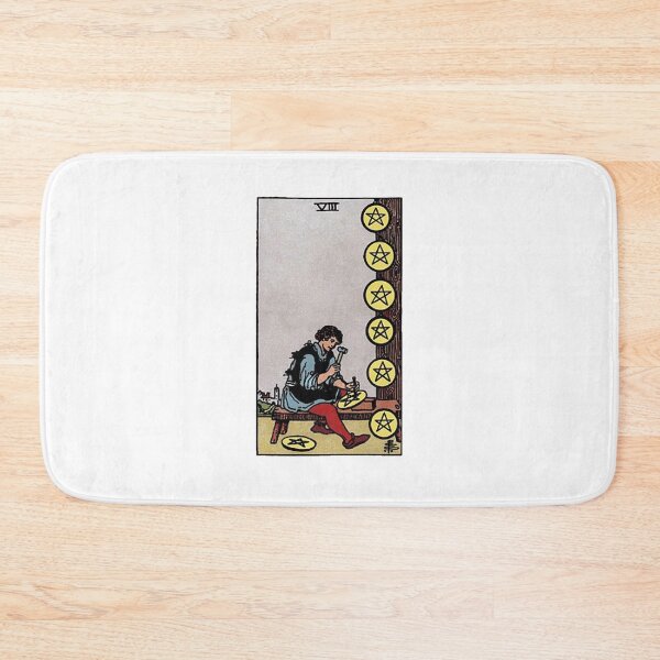 Item preview, Eight of Pentacles tarot card designed and sold by Blondshell.