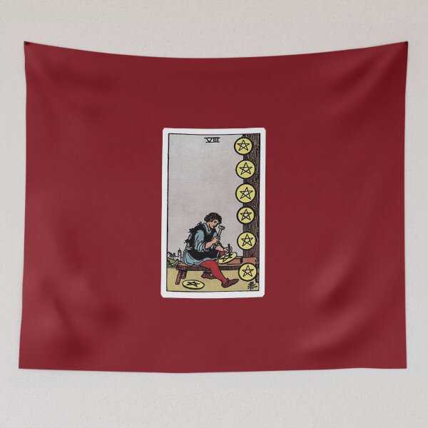 Item preview, Eight of Pentacles tarot card designed and sold by Blondshell.
