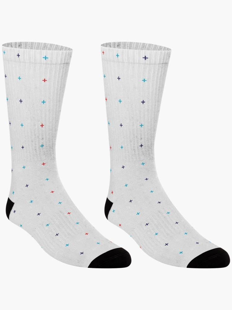 Thumbnail 3 of 5, Socks, Plus Sign Pattern designed and sold by TheDesignIgloo.