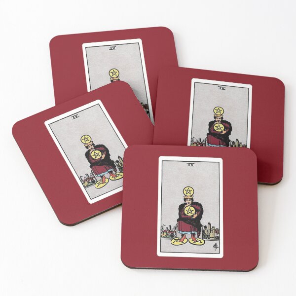 Item preview, Four of Pentacles tarot card designed and sold by Blondshell.