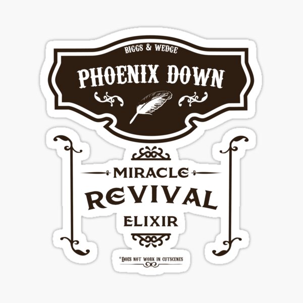 Item preview, Phoenix Down - Miracle Revival Elixir designed and sold by CloakAndDaggers.